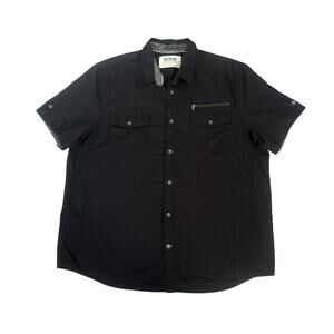 Urban Pipeline Black Short Sleeve Button Down Mens Size XXL